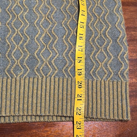 Green 3D Knit Sweater Academia Professor Teacher Indie Granola Men's Large - Picture 2 of 7